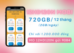 Cách đăng ký gói cước 12HD120N Mobifone nhận 720GB data dùng 12 tháng