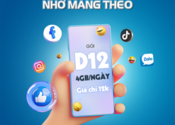 Đăng ký gói D12 Mobifone chỉ 12k có 4GB