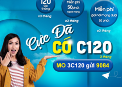 Đăng ký gói cước 3C120 Mobifone miễn phí data và gọi thả ga 90 ngày