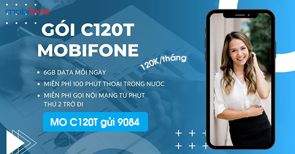 Đăng ký gói cước C120T Mobifone miễn phí data và gọi miễn phí 