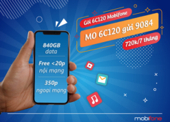 Đăng ký gói cước 6C120 Mobifone miễn phí 840GB data 7 tháng