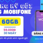 Đăng ký gói 21G Mobifone trọn gói nhận 60GB Data chỉ 59.000đ