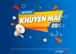 Khuyến mãi Mobifone ngày 28/3/2023 ưu đãi 20% tiền nạp bất kỳ