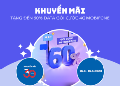 Mobifone tặng thêm 60% data khi đăng ký 4G