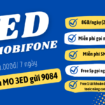 Đăng ký gói cước 3ED Mobifone nhận data và gọi miễn phí