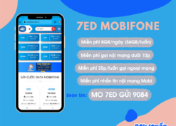 Đăng ký gói cước 7ED Mobifone miễn phí data và gọi thả ga cả tuần