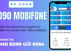 Đăng ký gói ED90 Mobifone ưu đãi data siêu khủng