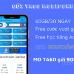 Đăng ký gói TA60 Mobifone có 60GB Data, free tài khoản học tiếng anh