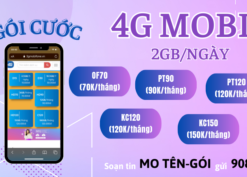 Cách đăng ký gói cước 4G Mobifone 2GB 1 ngày