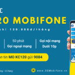 Đăng ký gói cước KC120 Mobifone có 45GB data, gọi miễn phí