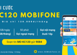 Đăng ký gói cước KC120 Mobifone có 45GB data, gọi miễn phí