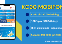 Đăng ký gói cước KC90 Mobifone 30GB data và gọi free cả tháng