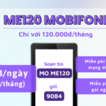 Đăng ký gói cước ME120 Mobifone có 45GB data và gọi miễn phí