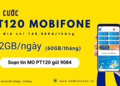 Cách đăng ký gói cước PT120 Mobifone nhận 60GB 1 tháng