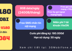 Đăng ký gói cước V180 Mobifone rinh combo ưu đãi khủng