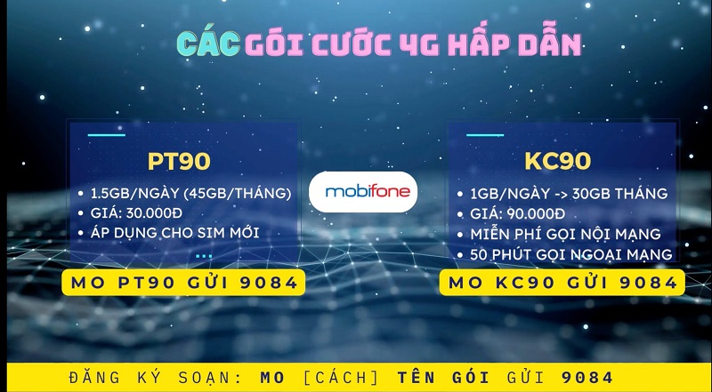 Nên chọn đăng ký gói PT90 Mobifone hay gói KC90 Mobifone?