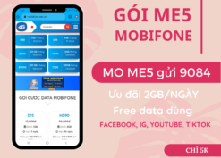 Đăng ký gói cước ME5 Mobifone có data dùng suốt 24 giờ