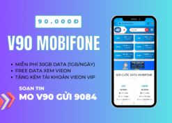 Đăng ký gói cước V90 Mobifone có ngay 30GB data dùng 30 ngày