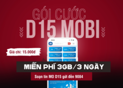 Đăng ký gói cước D15 Mobifone ưu đãi 3GB data chỉ 15.000đ