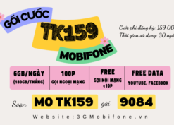 Đăng ký gói cước TK159 Mobifone nhận data và gọi miễn phí 30 ngày