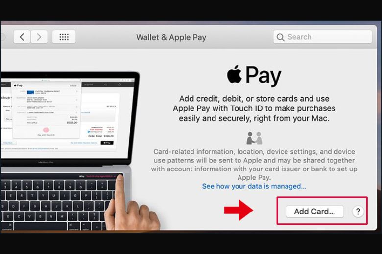 Cách thiết lập ví điện tử Apple Pay trên Macbook