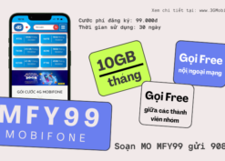 Đăng ký gói cước MFY99 Mobifone rinh data và gọi dùng cả tháng