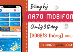 Đăng ký gói cước 3NA70 Mobifone có ngay 30GB data dùng 90 ngày