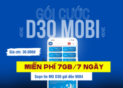 Đăng ký gói D30 Mobifone truy cập mạng cả tuần