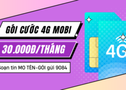 Cách đăng ký 4G Mobifone 30K/tháng ưu đãi khủng