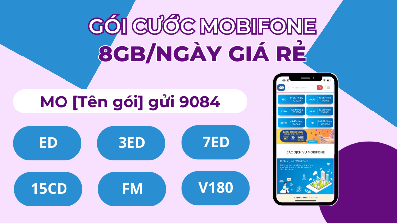 Tổng hợp các gói cước Mobifone 8GB/ngày giá siêu rẻ 