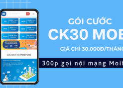 Đăng ký gói cước CK30 Mobifone có ngay 300p gọi nội mạng