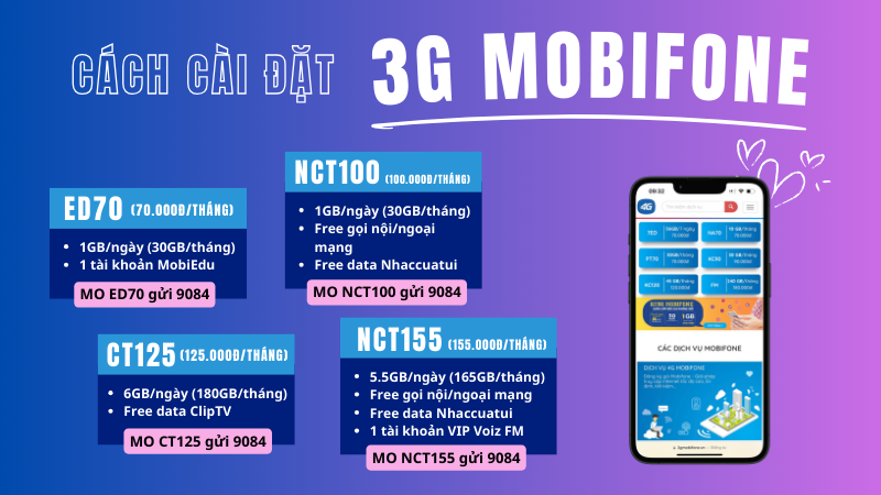 Hướng dẫn cài đặt 3G Mobifone | Cấu hình 3G GPRS