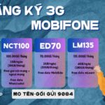 Cách đăng ký 3G Mobifone cho di động, Fast connect trong năm 2025