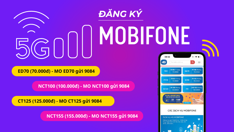 Cách đăng ký 5G Mobifone 1 tháng, 1 năm ưu đãi data khủng