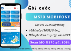 Đăng ký gói cước MS70 Mobifone có ngay 30GB data dùng 30 ngày