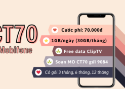 Đăng ký gói cước CT70 Mobifone có 70K dùng data thả ga cả tháng