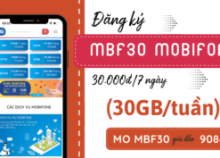 Đăng ký gói cước MBF30 Mobifone chỉ 30K có 30GB data