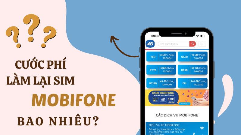 Cước phí làm lại sim Mobifone bao nhiêu?