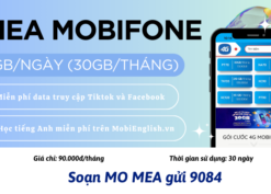 Đăng ký gói cước MEA Mobifone nhận 30GB data dùng cả tháng