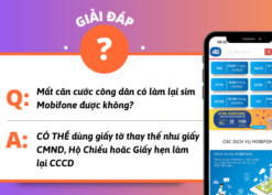 Mất CCCD có làm lại sim Mobifone được không?