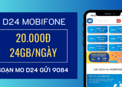 Cách đăng ký gói cước D24 Mobifone nhận 24GB data dùng 1 ngày