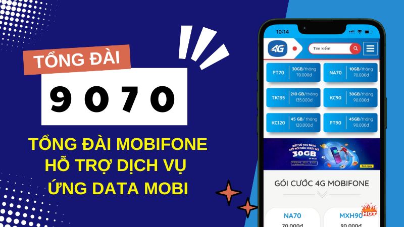 Tổng đài 9070 là tổng đài hỗ trợ dịch vụ ứng tiền Mobi