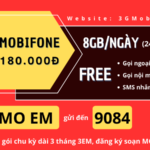 Cách đăng ký gói cước EM Mobifone có data, gọi và SMS miễn phí cả tháng