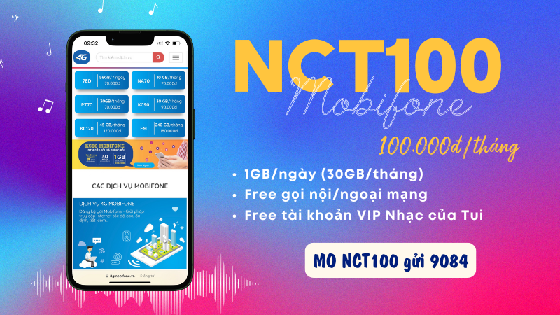 Đăng ký gói cước NCT100 Mobifone nhận combo gọi và data giá siêu rẻ 