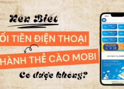 Cách đổi tiền điện thoại sang thẻ cào Mobifone