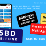 Đăng ký gói cước 15BD Mobifone nhận data, gọi, sms dùng 15 ngày