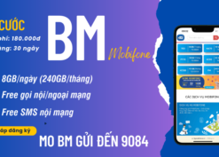 Đăng ký gói cước BM Mobifone có 240GB data, gọi và SMS miễn phí