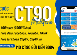 Đăng ký gói cước CT90 Mobifone có data khủng dùng cả tháng