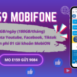 Đăng ký gói E159 Mobifone miễn phí 180GB, data dùng Facebook, Tiktok, Youtube và MobiOn