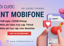 Đăng ký gói cước KNT Mobifone ưu đãi 30GB data, Tiktok và học tập MobiEdu